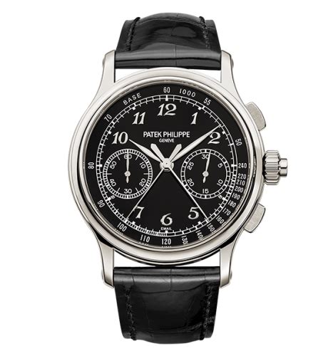 Patek Philippe 5370P-001 : Split-Seconds Chronograph 5370 Platinum / Black » WatchBase