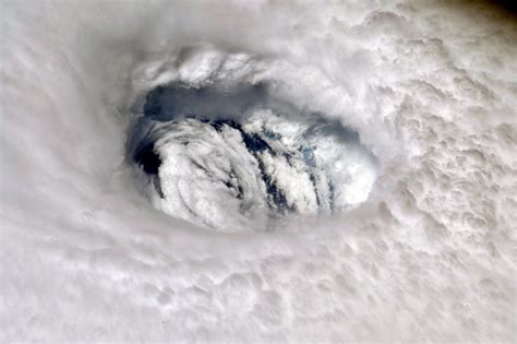 Hurricane Dorian's Eye Seen from the International Space Station