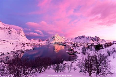 Winter sunrise in Reine, Norway, by Andy Zhang | Winter pictures, In this moment, Winter sunrise