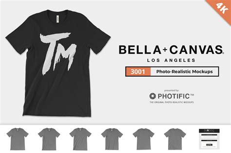 Bella + Canvas 3001 Mockups - Mockup Generator & Photoshop Templates