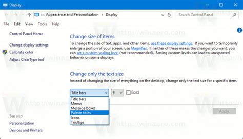 Change Message Box Text Size in Windows 10 Creators Update