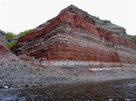 Rock stratification in Taymyrsky Dolgano-Nenetsky District Krasnoyarsk Krai Russia. Photo by ...