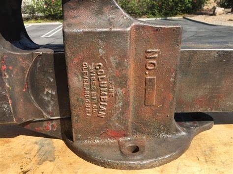 Columbian vise no. 508. It has 8” jaws and weighs 170 lbs. | Metal working, Vises, Bench vise