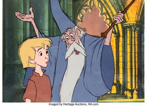 The Sword In the Stone Wart and Merlin Production Cel Walt Disney, 1963 by Walt Disney Studios ...