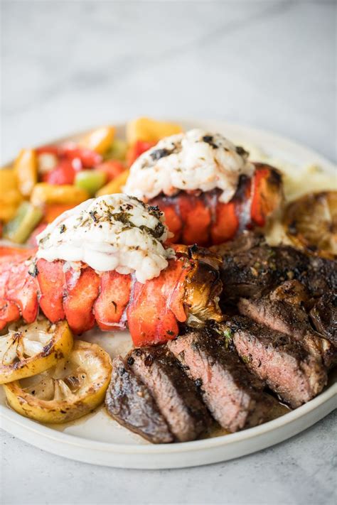 Surf and Turf Steak and Lobster Tails | Recipe | Steak and seafood, Lobster recipes tail, Steak ...