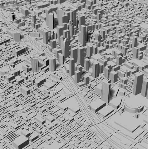 3D Los Angeles 3D Map city Art Landmark Los Angeles Skyline 3D model 3D printable | CGTrader