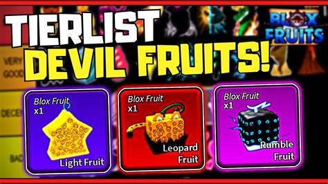 Ranking Every Single Devil Fruit In Blox Fruits! | Tierlist | Roblox ...