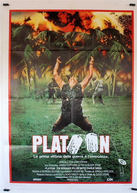 "PLATOON" MOVIE POSTER - "PLATOON" MOVIE POSTER