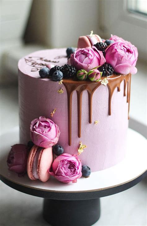 54 Jaw-Droppingly Beautiful Birthday Cake : Pink cake with pink flowers