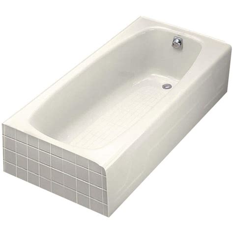 KOHLER Dynametric 5 ft. Right Drain Cast Iron Integral Farmhouse ...