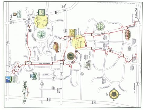 GOLF Cart Trail Map - Talk of The Villages Florida