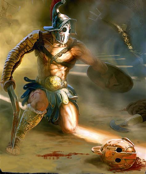 A wounded Thraex gladiator | Ancient rome gladiators, Warriors illustration, Ancient warriors