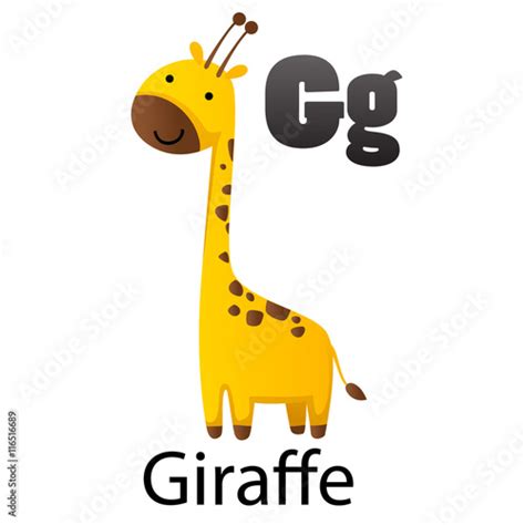 Alphabet letter G-Giraffe Stock Vector | Adobe Stock