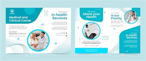 Free Vector | Flat design medical clinic brochure