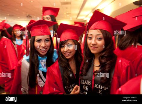 High school graduation ceremony at KIPP Academy, a nationally-recognized alternative education ...