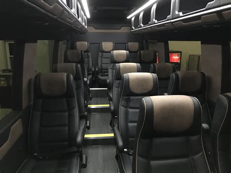 2018 (14) Pax Mercedes-Benz Sprinter Interior - Plus you have to see the video screens and ...