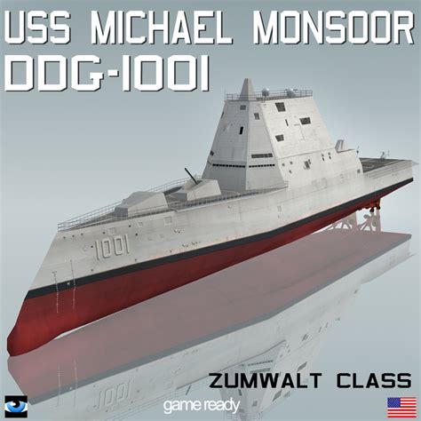 3d 3ds uss michael monsoor ddg 1001