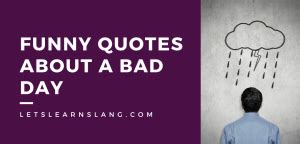 100 Funny Quotes About a Bad Day to Help You Cope - Lets Learn Slang