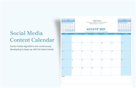 Social Media Content Calendar - Download in Excel, Google Sheets ...