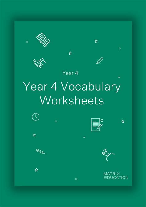 Free Year 4 Vocabulary Worksheets Downloadable