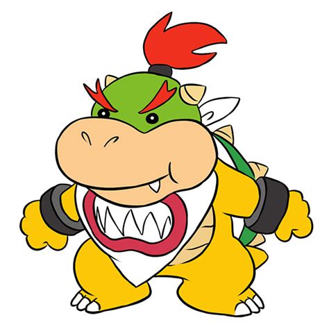 How to Draw Bowser Junior - Easy Drawing Tutorial For Kids