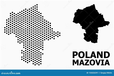 Pixel Mosaic Map of Mazovia Province Stock Vector - Illustration of polish, abstract: 155026391