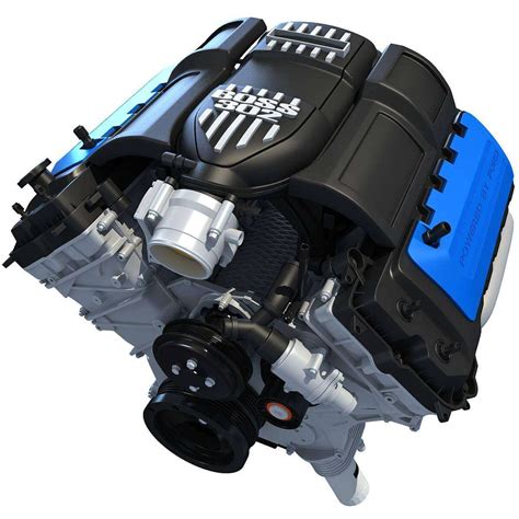 2012 Ford Mustang Boss 302 V8 Engine - 3D Model by 3D Horse