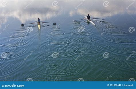 Two Scull Rowing Competitor, Rowing Race Stock Photo - Image of activity, river: 131002642