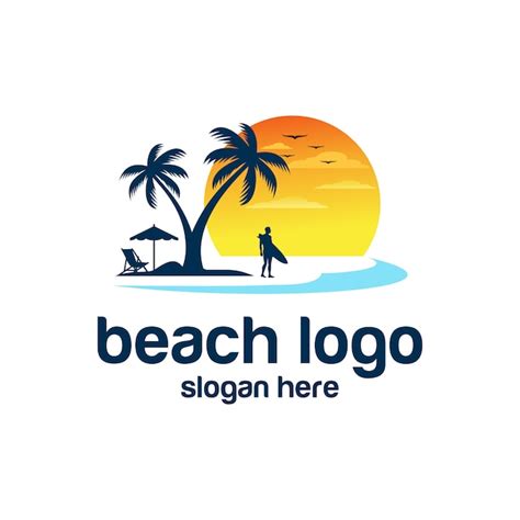 Beach logo vectors Vector | Premium Download