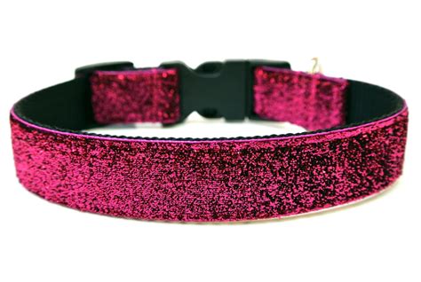 Pink Dog Collar 1 Pink Sparkle Glitter Dog Collar