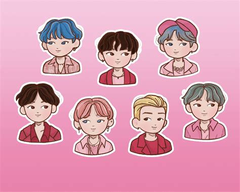 SET STICKERS BTS Boy with Luv K-pop kpop kpop stickers | Etsy