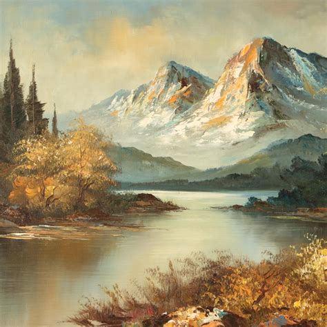 Antonio Oil Painting of Mountain Landscape | EBTH