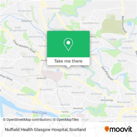 How to get to Nuffield Health Glasgow Hospital by bus or train?