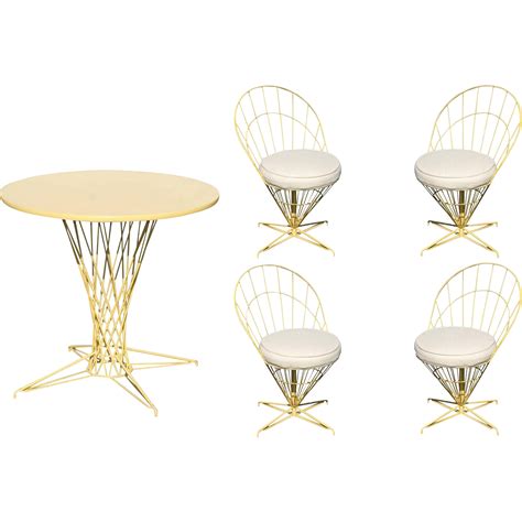 Verner Panton Style Wire "Cone" Chairs and Dining Table Set | What to Own | Mid-Century Modern ...