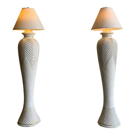 1980s Ceramic Textured Floor Lamp- Single | Chairish