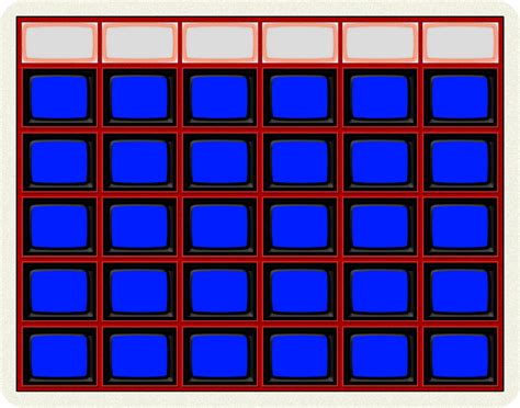 Blank Jeopardy! board - 1984 by wheelgenius on DeviantArt