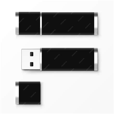 Premium Vector | Black USB Flash Drive Template For Advertising Branding And Corporate Identity