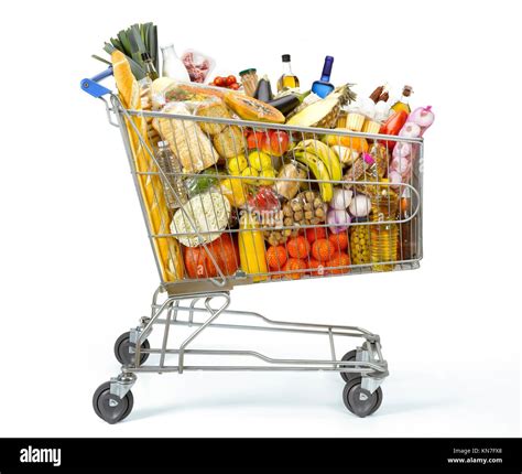 Grocery Cart With Food