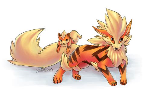 Arcanine and Growlithe. by pichu4850 on DeviantArt