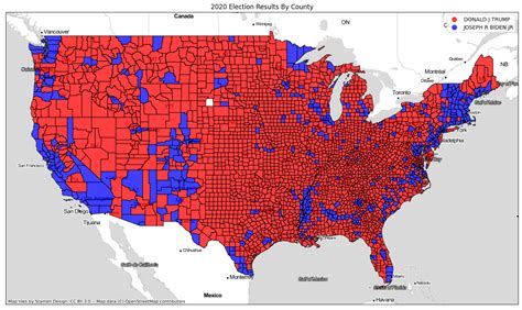 2020 Election Results Map By County