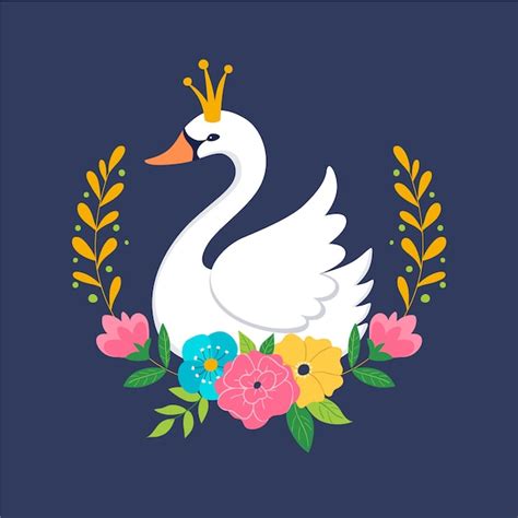 Swan princess concept | Free Vector