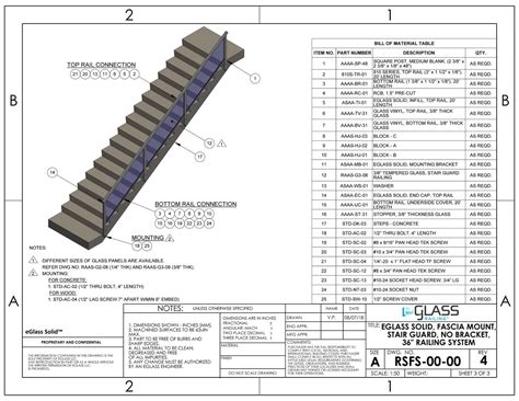 eGlass Solid™ System Drawings Fascia Mount w/o Brackets for Stairs ...