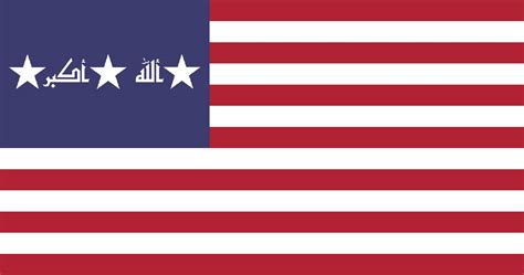 Iraq mashup with USA flag : r/vexillology