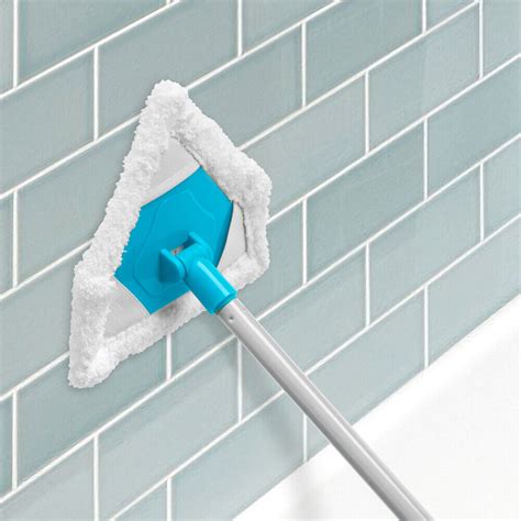 Telescopic Mop Microfibre Mop Triangle Bathroom Shower Tile Glass ...