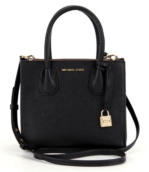 Michael michael kors Studio Mercer Medium Messenger Bag in Black | Lyst