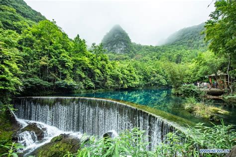 View of Xiaoqikong scenic spot in Libo County, Guizhou - Xinhua | English.news.cn