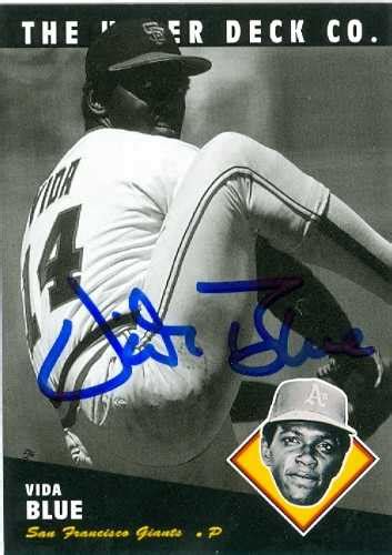 Vida Blue autographed baseball card (San Francisco Giants - Oakland ...