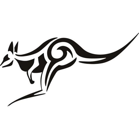 Lovely Tribal Kangaroo Tattoo Design Source | Tribal animal tattoos, Tribal animals, Tribal art