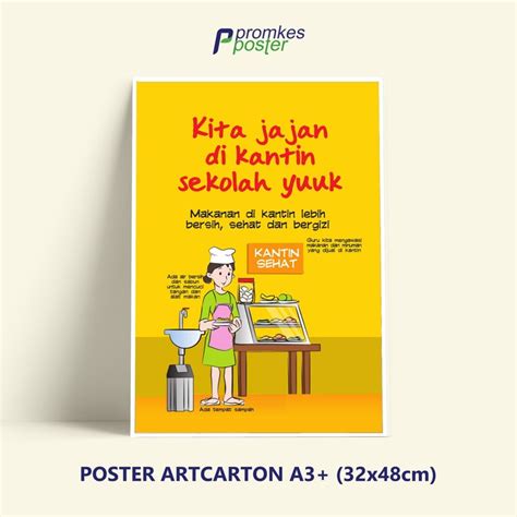 Jual Poster Kesehatan PHBS di Sekolah Kantin Sehat Tanpa Murid dan Guru ...