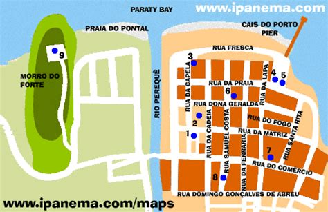 PARATY, RIO DE JANEIRO, BRAZIL - CLICKABLE STREET MAP - insider's guide by www.ipanema.com